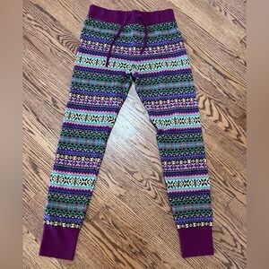 Gap Body Fair Isle Sweater Knit Leggings Lounge Pants Pajama Womens M Craz